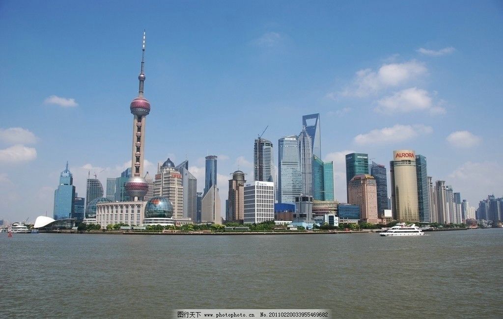 上海 浦東 陸家嘴 金融貿(mào)易區(qū) 沿江樓群圖片